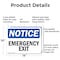 Signmission Exit Sign, Aluminum, 14 in W, 10 in H, Emergency Exit OS-2PACK-NS-A-1014-L-11830 - alternate 3